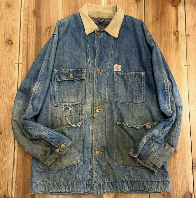 40-50's carhartt ハートタグ denim coverall