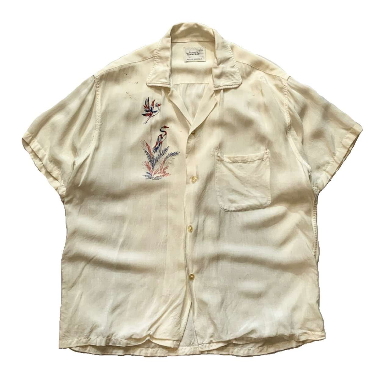 60's PENNY'S TOWN CRAFT S/S Open Collar Shirt
