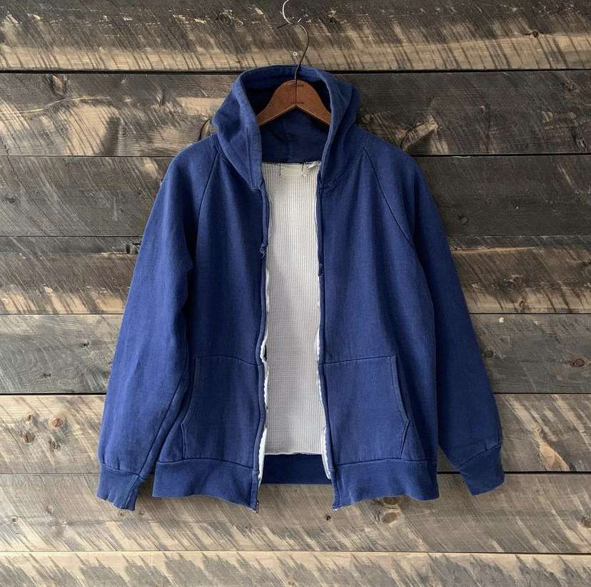 70-80's Unknown Zip Up W Face Hoodie Sweat